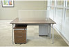 A Picture of product LIT-TR733MOC Linea Italia® Trento Line Rectangular Desk,  47-1/4w x 23-5/8d x 29-1/2h, Mocha/Gray