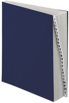 Pendaflex® Expanding Desk File,  A-Z, Letter Size, Acrylic-Coated Pressboard, Black/Blue