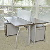 A Picture of product LIT-TR733MOC Linea Italia® Trento Line Rectangular Desk,  47-1/4w x 23-5/8d x 29-1/2h, Mocha/Gray
