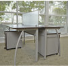 A Picture of product LIT-TR733MOC Linea Italia® Trento Line Rectangular Desk,  47-1/4w x 23-5/8d x 29-1/2h, Mocha/Gray