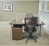 A Picture of product LIT-TR733MOC Linea Italia® Trento Line Rectangular Desk,  47-1/4w x 23-5/8d x 29-1/2h, Mocha/Gray