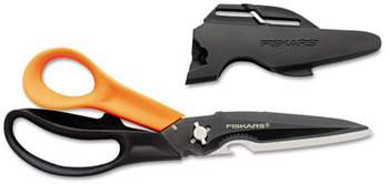 Fiskars® Cuts+More™ Scissors,  9 in. Length, 3-1/2 in. Cut, Black/Orange