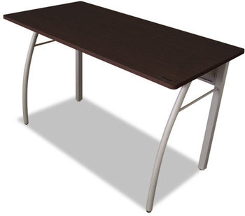 Linea Italia® Trento Line Rectangular Desk,  47-1/4w x 23-5/8d x 29-1/2h, Mocha/Gray