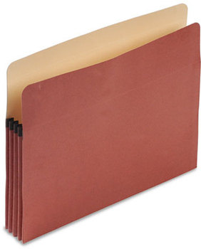 Pendaflex® Earthwise® 100% Recycled File Pocket,  3 1/2" Exp, Letter, Red Fiber