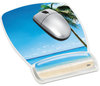 A Picture of product MMM-MW308BH 3M Fun Design Clear Gel Mouse Pad Wrist Rest,  6 4/5 x 8 3/5 x 3/4, Beach Design