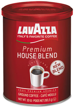 Lavazza Premium House Blend Ground Coffee,  Medium Roast, 10 oz Can