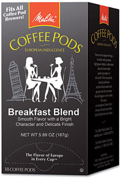 Melitta® One:One™ Coffee Pods,  Breakfast Blend, 18 Pods/Box