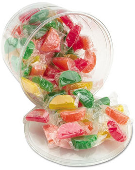 Office Snax® Candy Tubs,  Individually Wrapped, 2 lb Plastic Tub