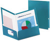 A Picture of product OXF-5049561 Oxford® Metallic Laminated Twin Pocket Folders,  100-Sheet Capacity, Metallic Teal