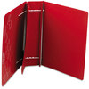 A Picture of product LEO-61603 Charles Leonard® VariCap™ Expandable Binder,  11 x 8-1/2, Red