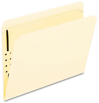 Pendaflex® Manila Folders with Fasteners,  1 Fastener, Straight Tab, Letter, Manila, 50/Box