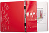 A Picture of product LEO-61603 Charles Leonard® VariCap™ Expandable Binder,  11 x 8-1/2, Red