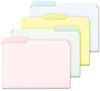 A Picture of product PFX-C2113PASR Pendaflex® Pastel Colored File Folders,  1/3 Cut Top Tab, Letter, Assorted, 100/Box