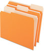 A Picture of product PFX-15213ORA Pendaflex® Colored File Folders 1/3-Cut Tabs: Assorted, Letter Size, Orange/Light Orange, 100/Box