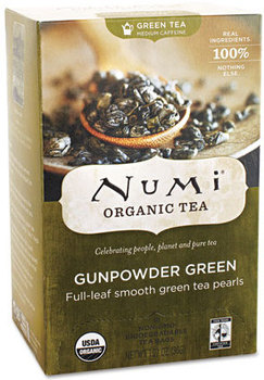 Numi® Organic Tea,  1.27oz, Gunpowder Green, 18/Box