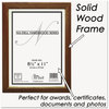 A Picture of product NUD-15815 NuDell™ Traditional Solid Hardwood Frame,  8-1/2 x 11, Walnut Finish