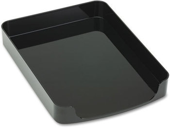 Officemate 2200 Series Front-Loading Desk Tray,  Single Tier, Plastic, Letter, Black