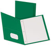 A Picture of product OXF-57756 Oxford® Twin-Pocket Folder with Prong Fasteners,  Letter, 1/2" Capacity, Green, 25/Box