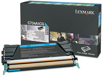Lexmark™ X748H1YG, X748H1MG, X748H1CG Toner,  10000 Page-Yield, Cyan