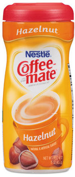 Coffee-mate® Powdered Creamer,  Hazelnut, 15 oz Canister, 12/Case
