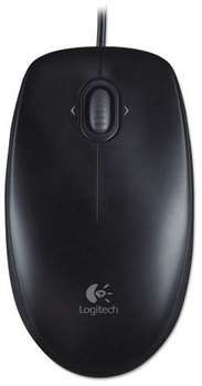 Logitech® M100 Corded Optical Mouse,  USB, Black
