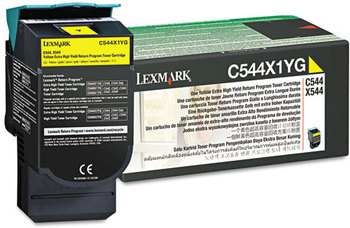 Lexmark™ C544X1YG, C544X1MG, C544X1CG, C544X1KG Toner Cartridge,  4000 Page-Yield, Yellow