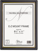 A Picture of product NUD-11818 NuDell™ EZ Mount Document Frame,  Plastic, 8-1/2 x 11, Black/Gold, 18/CT
