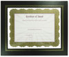 A Picture of product NUD-21202 NuDell™ Leather Grain Certificate Frame,  8-1/2 x 11, Black, Pack of Two