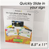 A Picture of product NUD-37085Z NuDell™ Clear Plastic Sign Holders,  All-Purpose, 8 1/2 x 11