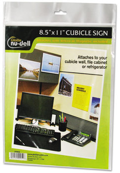 NuDell™ Clear Plastic Sign Holders,  All-Purpose, 8 1/2 x 11