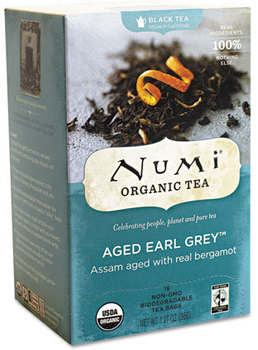 Numi® Organic Tea,  1.27oz, Aged Earl Grey, 18/Box