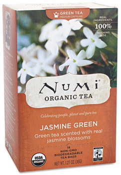 Numi® Organic Tea,  1.27oz, Jasmine Green, 18/Box