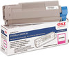 A Picture of product OKI-43381902 Oki® 43381901, 43381902, 43381903, 43381904 (Type C8) Toner Cartridge,  2000 Page-Yield, Magenta