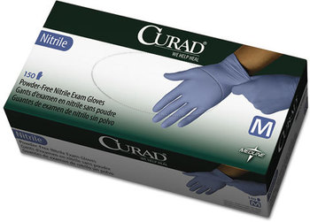 Curad® Nitrile Exam Gloves,  Powder-Free, Medium, 150/Box