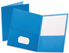 A Picture of product OXF-57501 Oxford® Twin-Pocket Folder,  Embossed Leather Grain Paper, Light Blue