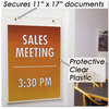 A Picture of product NUD-38017Z NuDell™ Clear Plastic Sign Holders,  Wall Mount, 11 x 17