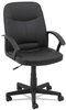 A Picture of product OIF-LB4219 OIF Executive Office Chair,  Fixed Arched Arms, Black