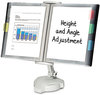 A Picture of product FEL-22300 Fellowes® Reference Rack Plastic, Letter, 10 Pockets, Platinum