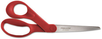 Fiskars® Our Finest Left-Hand Scissors,  8" Length, 3-3/10" Cut, Red
