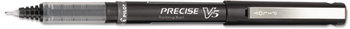 Pilot® Precise® V5 Roller Ball Stick Pen,  Precision Point, Black Ink, .5mm, Dozen
