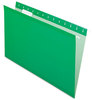 A Picture of product PFX-415315BGR Pendaflex® Colored Reinforced Hanging Folders Legal Size, 1/5-Cut Tabs, Bright Green, 25/Box