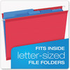 A Picture of product PFX-10773 Pendaflex® Divide It Up™ File Folder 1/2-Cut Tabs: Assorted, Letter Size, 0.75" Expansion, Colors, 12/Pack