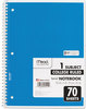 A Picture of product MEA-05512 Mead® Spiral® Notebook,  Perforated, College Rule, 8 x 10 1/2, White, 70 Sheets