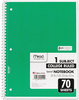 A Picture of product MEA-05512 Mead® Spiral® Notebook,  Perforated, College Rule, 8 x 10 1/2, White, 70 Sheets