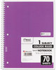 A Picture of product MEA-05512 Mead® Spiral® Notebook,  Perforated, College Rule, 8 x 10 1/2, White, 70 Sheets