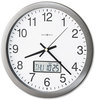 A Picture of product MIL-625195 Howard Miller® Chronicle Wall Clock with LCD Inset,  14", Gray