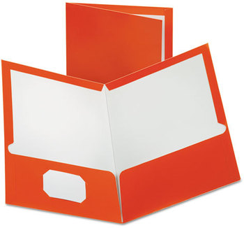 Oxford® Metallic Laminated Twin Pocket Folders,  100-Sheet Capacity, Metallic Copper