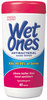 A Picture of product PLX-4703 Wet Ones® Antibacterial Moist Towelettes,  5 x 7 1/2, White, 40/Canister, 12/Carton
