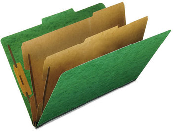 Pendaflex® Six-Section PressGuard® Colored Classification Folders,  Legal, Green, 10/Box