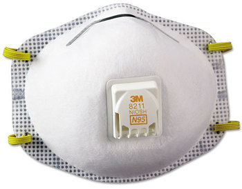 3M Particulate Respirator 8211, N95,  N95, 10/Box